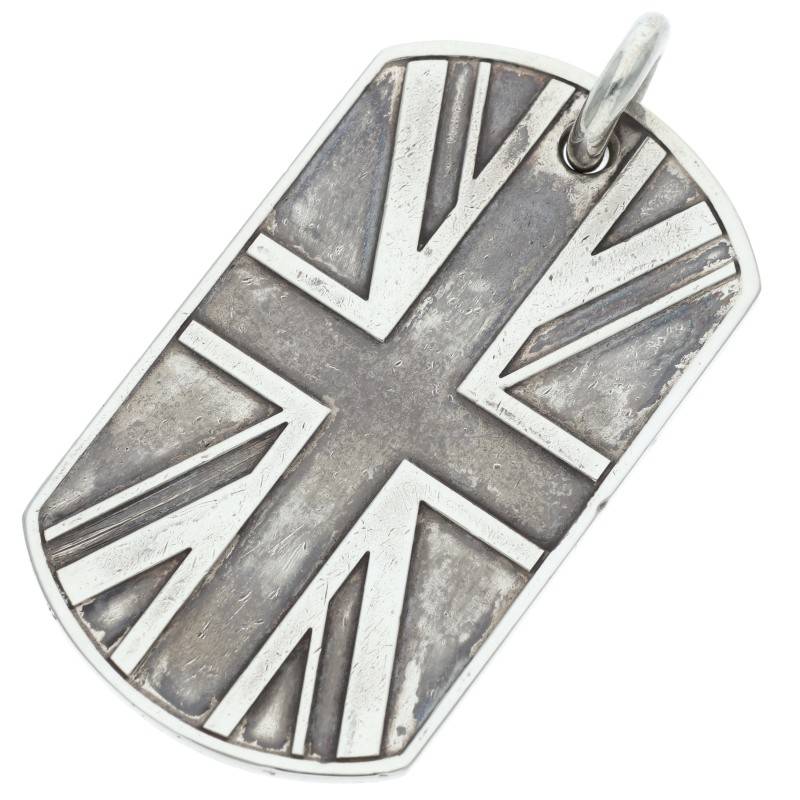 クロムハーツ Chrome Hearts   D TAG LRG ラージドッグタグ ラージドッグタグネックレストップ(しろがね色 22.98g)【611062】【os06】【小物】【中古】bb326#rinkan*B