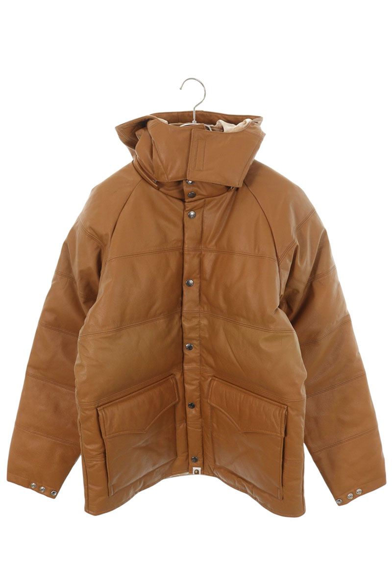 楽天市場】A BATHING APE(エイプ)LEATHER CLASSIC DOWN JACKETレザー