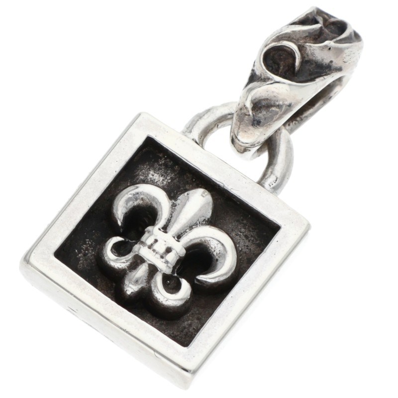 クロムハーツ Chrome Hearts   FRAMED BS FLUER フレームドBS太陽面爆発 惹き付ける しろがね色頸飾りいの一番(しろがね色 5.34g)【105062】【HJ12】【小物】【中古】bb390#rinkan*B