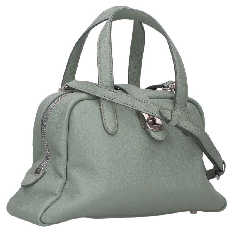 ブンク VUNQUE サイズ:S  Toque tote S レザー2wayハンドバッグ(グリーン)【102062】【BS99】【小物】【中古】bb51#rinkan*B
