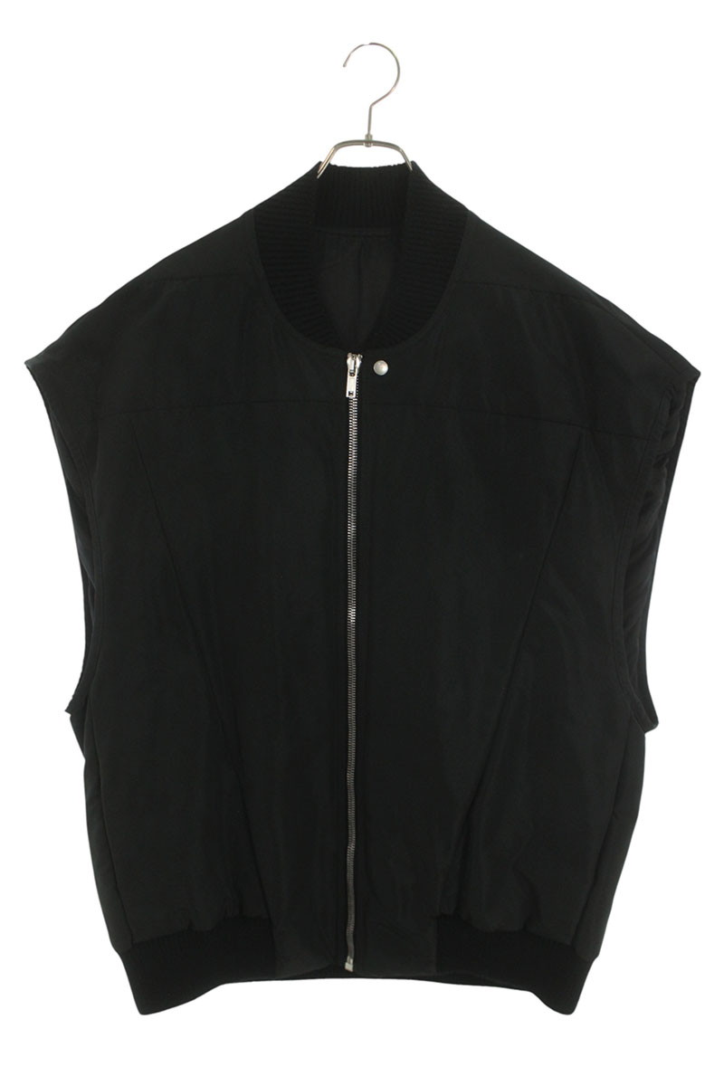 リックオウエンス Rick Owens 大きさ:48  RU01D3761-FK オーバーサイズジップフライトベスト(黒いこと)【011062】【SS13】【メンズ】【中古】bb419#rinkan*B