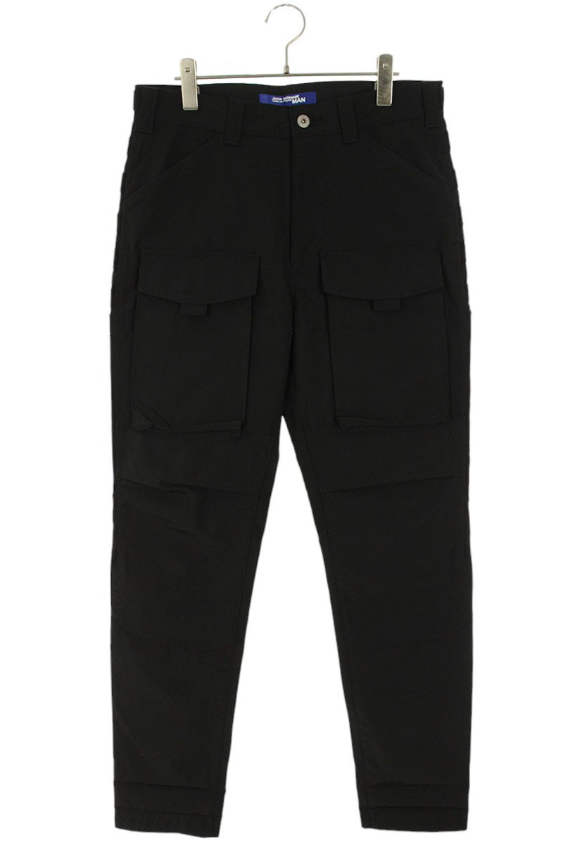 コムデギャルソンジュンヤワタナベマン COMME des GARCONS JUNYA WATANABE MAN 大きさ:S  WB-P024 AD2018カーゴロングパンツ(黒いこと)【511062】【BS99】【メンズ】【中古】bb297#rinkan*B