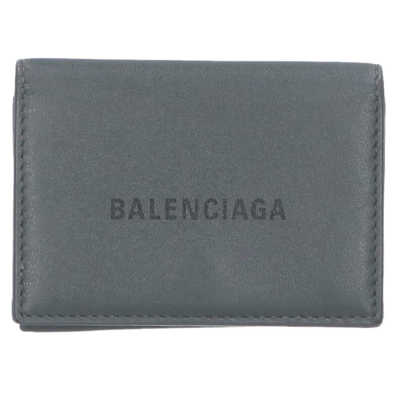 バレンシアガ BALENCIAGA　 594312 コンパクトウォレット財布(グレー)【811062】【BS99】【小物】【中古】bb356#rinkan*C