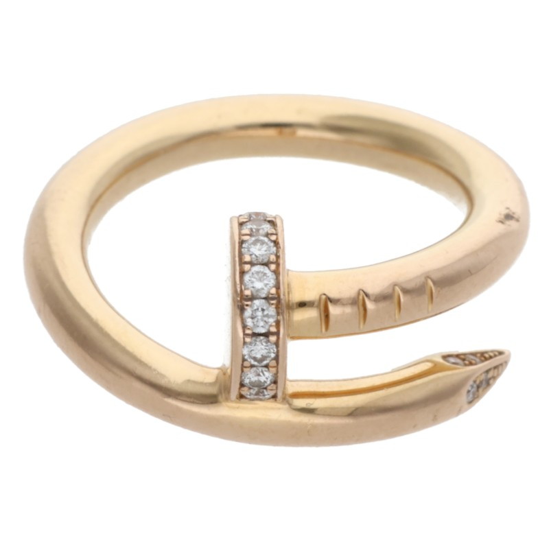 カルティエ Cartier 大きさ:7号  JUSTE UN CLOU RING ジュストアンクル K18YG金剛石輪っか(黄色ゴールド×読みやすい 6.75g)【111062】【SS13】【小物】【中古】bb310#rinkan*B