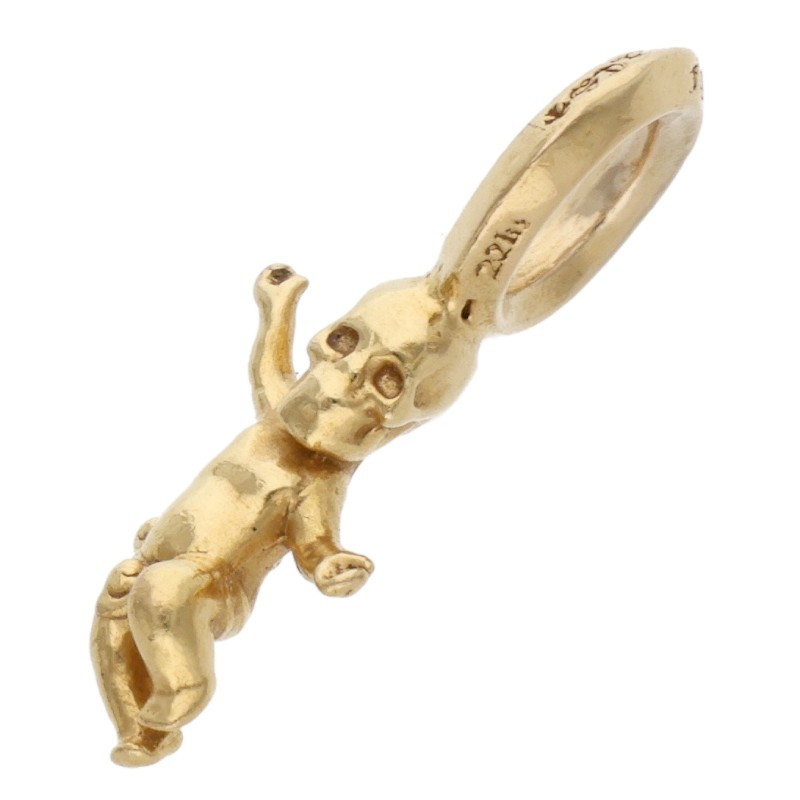 クロムハーツ Chrome Hearts　 22K STACK FOTI TWEETY ミストゥイーティースタックチャーム ゴールドネックレストップ(イエローゴールド 1.11g)【911062】【OK15】【小物】【中古】bb344#rinkan*B