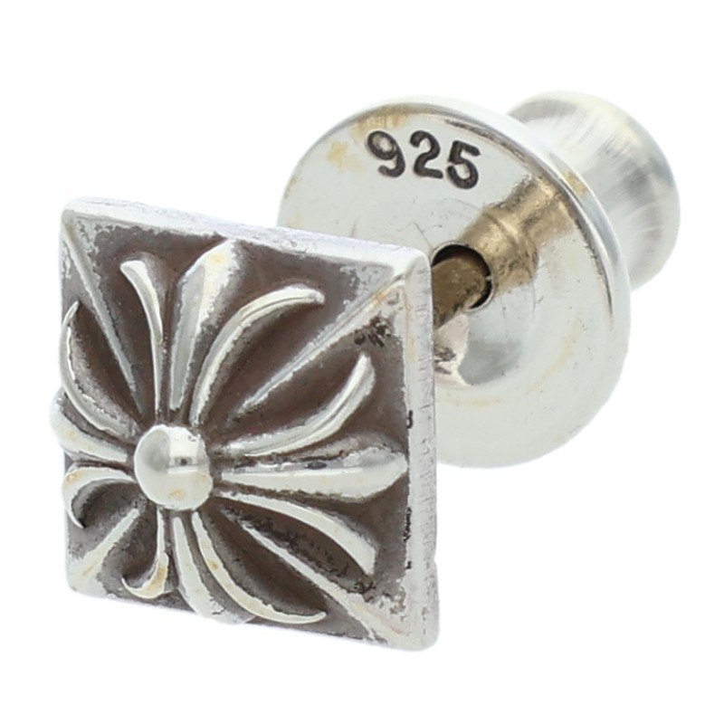 クロムハーツ Chrome Hearts　 STUD PYRAMID PLS ピラミッドスタッド シルバーピアス(シルバー 0.89g)【421062】【NO05】【小物】【中古】bb459#rinkan*B ｜RINKAN