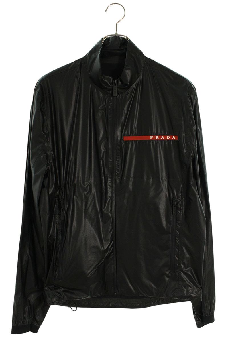 プラダ PRADA　 サイズ:46 SGB035 ライトバイストレッチナイロンブルゾン(ブラック)【411062】【SB01】【メンズ】【中古】bb17#rinkan*A