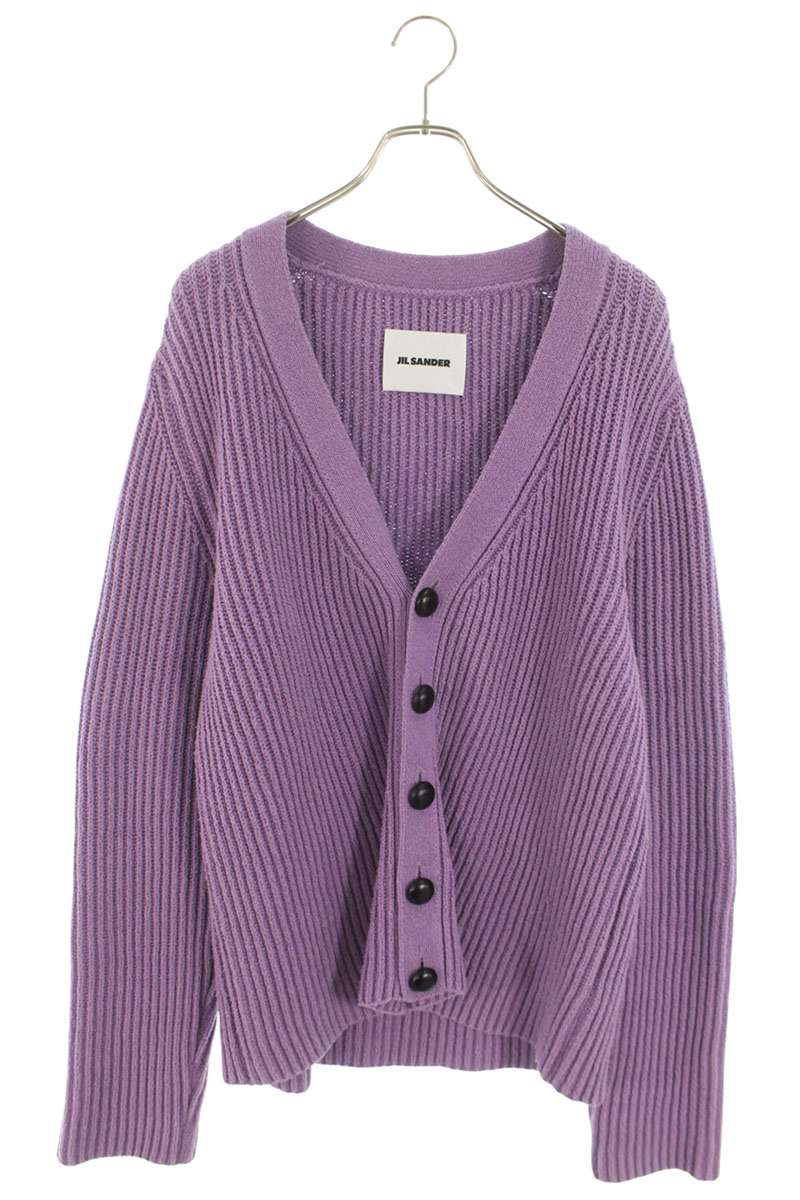 ジルサンダー JILSANDER 大きさ:46  JSMU751012MUY21118 チャンキーリブニットカーディガン(パープル)【811062】【FK04】【メンズ】【中古】bb429#rinkan*B