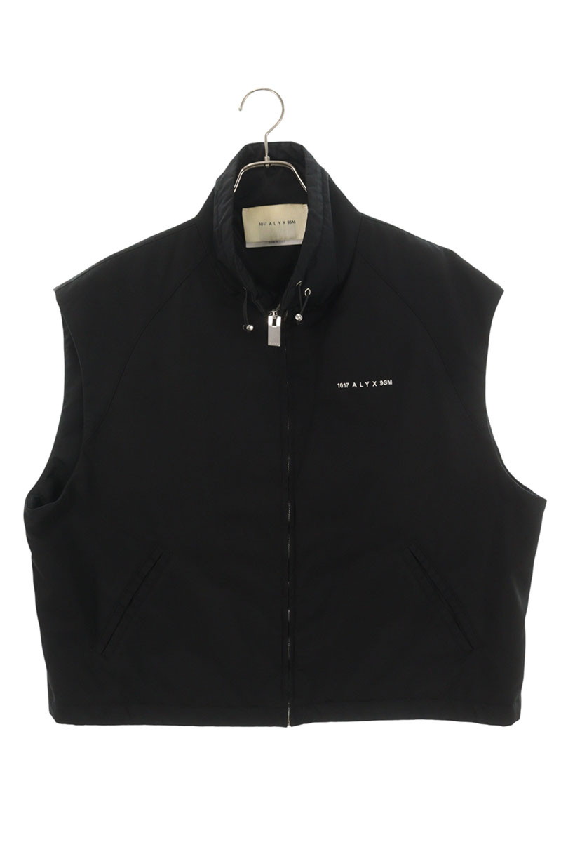 アリクス ALYX　 サイズ:L SAIL NYLON VEST ロゴ刺繍ナイロンベスト(ブラック)【511062】【BS99】【メンズ】【中古】bb429#rinkan*B