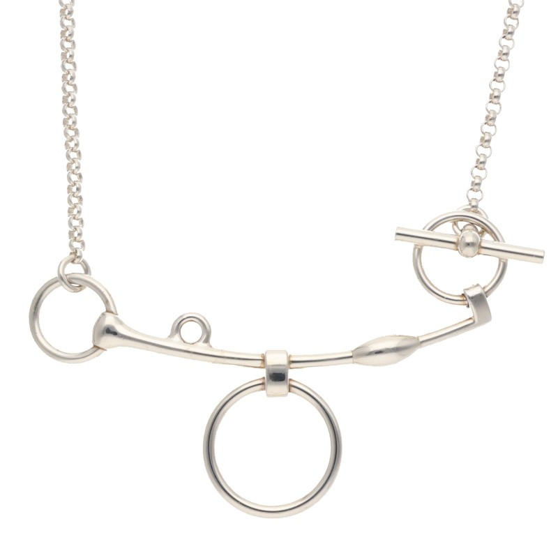 エルメス HERMES サイズ:ST Mors de Bride モールドゥブリッドシルバーネックレス(シルバー 57.49g)【911062】【BS55】【小物】【中古】bb212#rinkan*B |RINKAN