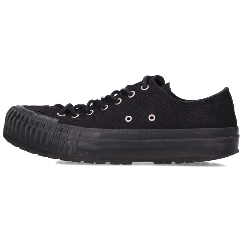 ヨウジヤマモトプールオム YOHJI YAMAMOTO POUR HOMME　 サイズ:3 キャンバスローカットスニーカー(ブラック)【321062】【BS99】【メンズ】【小物】【中古】bb455#rinkan*B