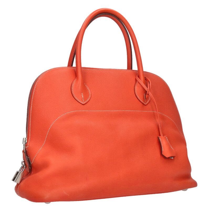 エルメス HERMES　 サイズ:35 ボリードリラックス35 T刻印 SV金具 ヴォーエプソン オレンジポピーハンドバッグ(オレンジ)【911062】【GZ14】【小物】【中古】bb459#rinkan*B