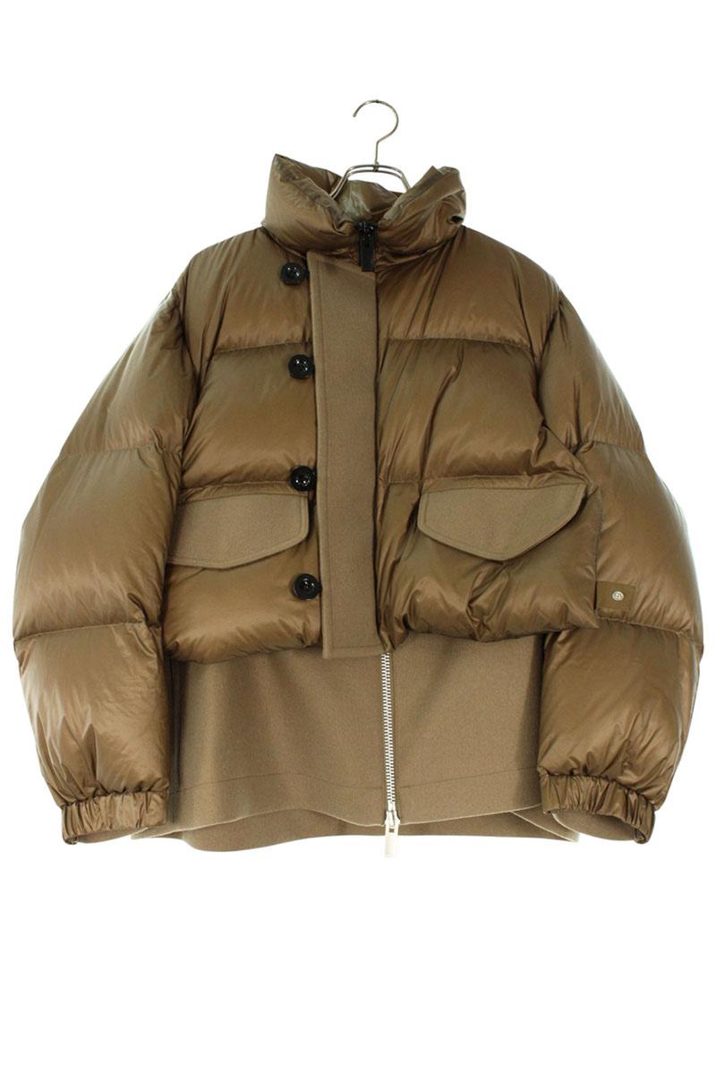 サカイ Sacai サイズ:2 24-07600 パデッドパファーダウンジャケット(ブラウン)【102062】【BS99】【レディース】【中古】bb187#rinkan*A|RINKAN
