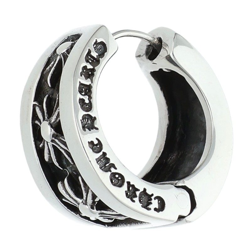 クロムハーツ Chrome Hearts   NARROW V-CHX L ナローV CHX しろがね色ピアス(しろがね色 9.33g)【021062】【SJ02】【小物】【中古】bb92#rinkan*B