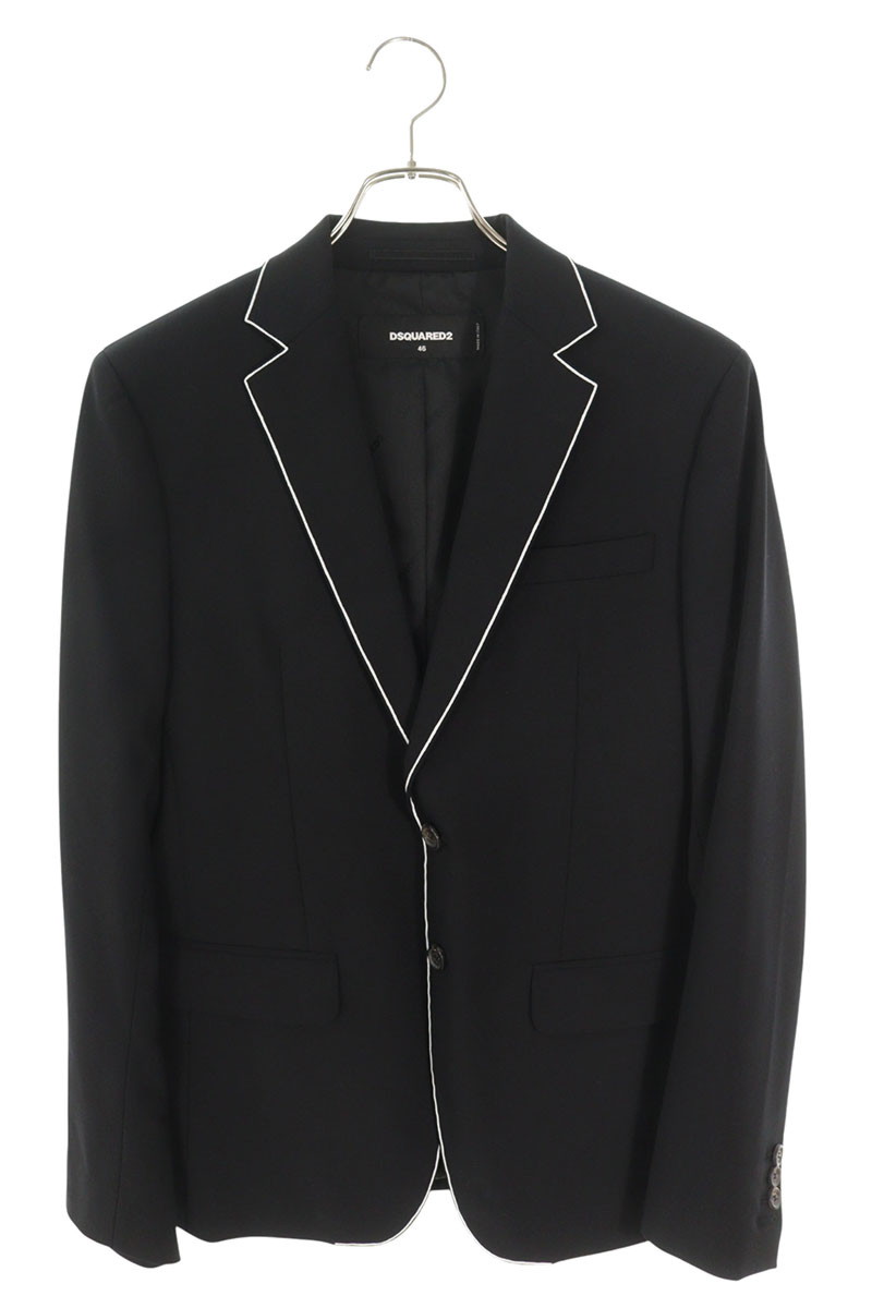 ディースクエアード DSQUARED2 大きさ:46  S74BN0992 2Bテーラードジャケット(黒いこと)【102062】【BS99】【メンズ】【中古】bb51#rinkan*B