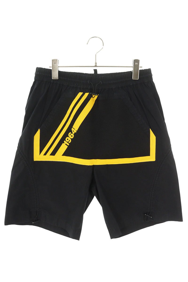 ディースクエアード DSQUARED2　 サイズ:46 21SS S74MU0651 メッシュ切替ナイロンハーフパンツ(ブラック)【102062】【BS99】【メンズ】【中古】bb51#rinkan*B
