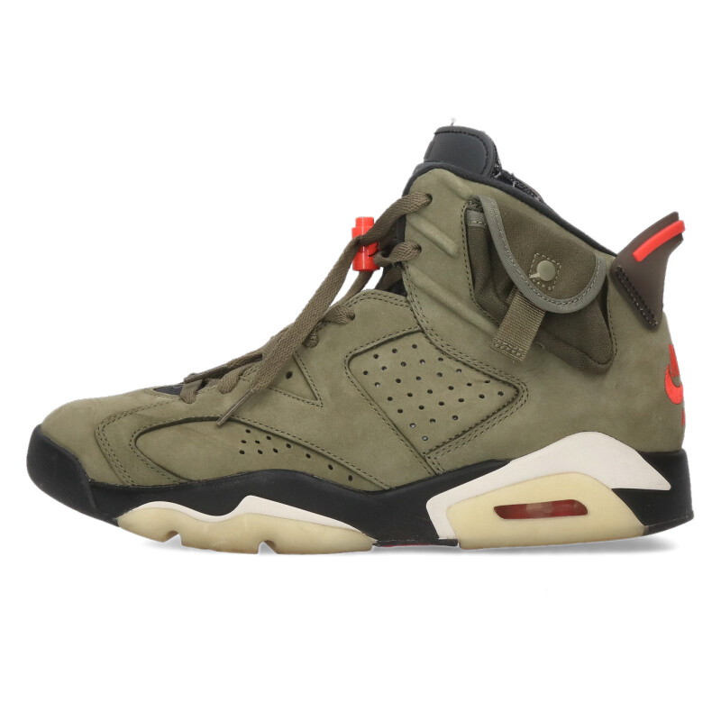 ナイキ NIKE ×トラヴィススコット Travis Scott 大きさ:27.5糎  AIR JORDAN 6 RETRO SP CN1084-200 エアジョーダン6レトロスニーカー(カーキ×黒いこと×白いこと)【102062】【BS99】【メンズ】【小物】【中古】bb443#rinkan*B