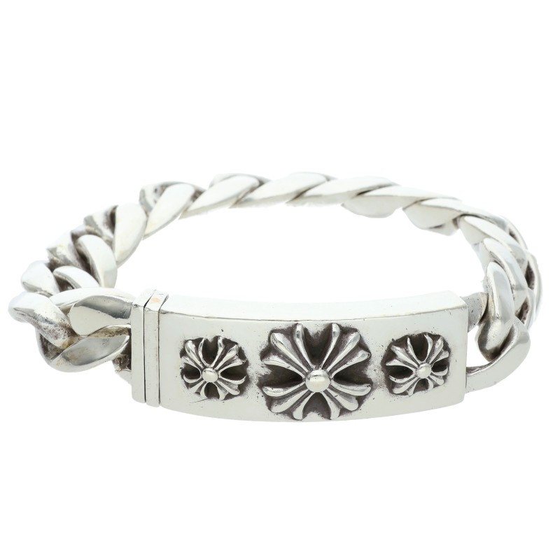 クロムハーツ Chrome Hearts 大きさ:13LINK  ID CH  PLUS CH PLUS ID古典派音楽 しろがね色腕輪(しろがね色 121.49g)【031062】【SS07】【小物】【中古】bb339#rinkan*B