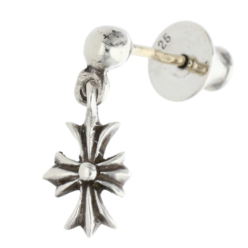 クロムハーツ Chrome Hearts   TNY E CH PLS 1 タイニーECHつけ加える落っこちる しろがね色ピアス(しろがね色 1.1g)【421062】【SS07】【小物】【中古】bb51#rinkan*B