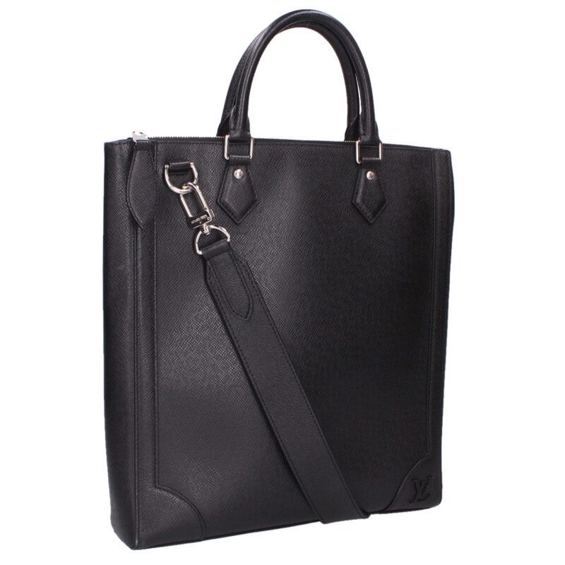 ルイヴィトン LOUISVUITTON　 M30811 ヴァーティカル トート ショルダーストラップ付き2WAYレザートートバッグ(ブラック×シルバー)【402062】【BS99】【小物】【中古】bb389#rinkan*B