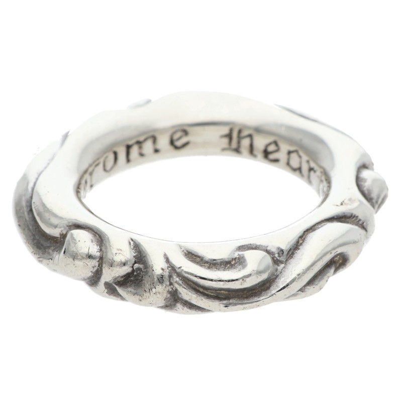 クロムハーツ Chrome Hearts　 サイズ:9号 SCRL BAND スクロールバンド シルバーリング(シルバー 9.58g)【602062】【OS06】【小物】【中古】bb453#rinkan*B