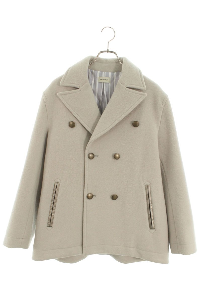 ファクトタム FACTOTUM 大きさ:48  1030146 パイルメルトンP厚地の外套(ともし火薄墨色)【102062】【BS99】【メンズ】【中古】bb409#rinkan*D