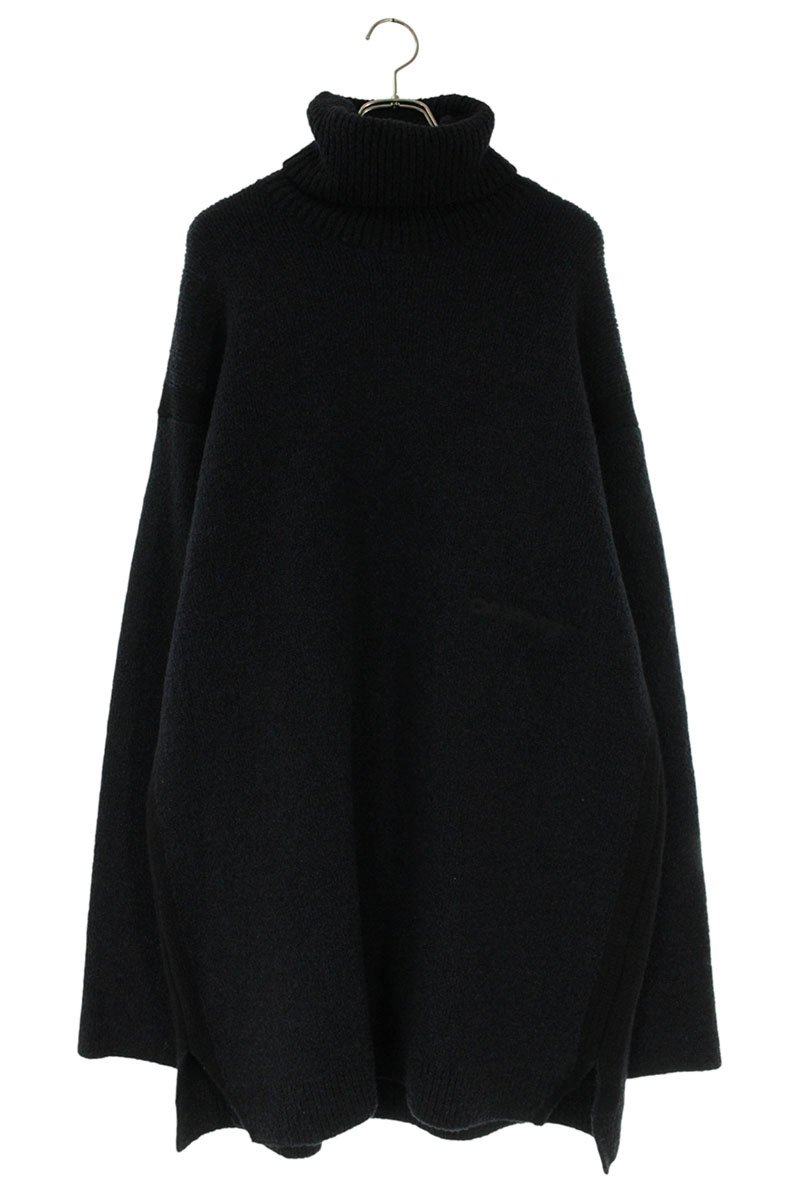 オフホワイト OFF-WHITE　サイズ:XL OMHF039F22KNI001 オーバーサイズロング丈タートルネックニット(ブラック)【102062】【BS99】【メンズ】【中古】bb411#rinkan*B｜RINKAN