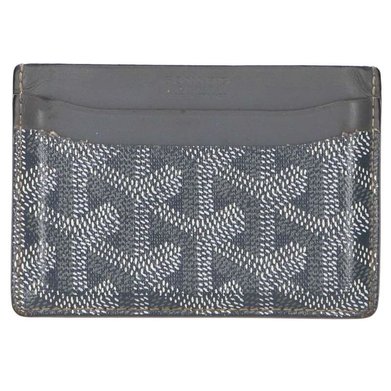ゴヤール GOYARD   サン・シュルピス 杉綾模様総柄PVC歌留多容れもの(薄墨色調)【502062】【BS99】【小物】【中古】bb14#rinkan*B