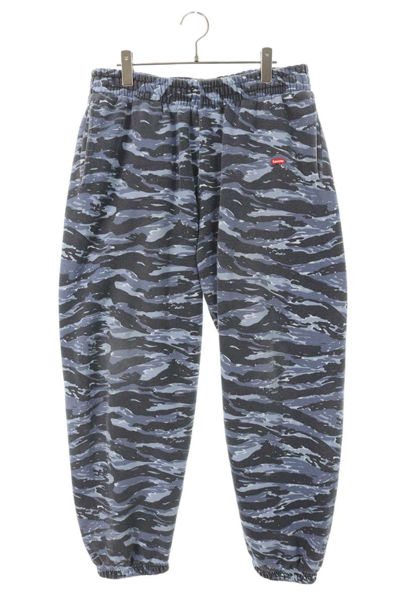 シュプリーム SUPREME 大きさ:L  24AW  Small Box Sweatpant 間鴨フラ総柄スモールボックススウェットロングパンツ(青み)【102062】【BS99】【メンズ】【中古】bb223#rinkan*B
