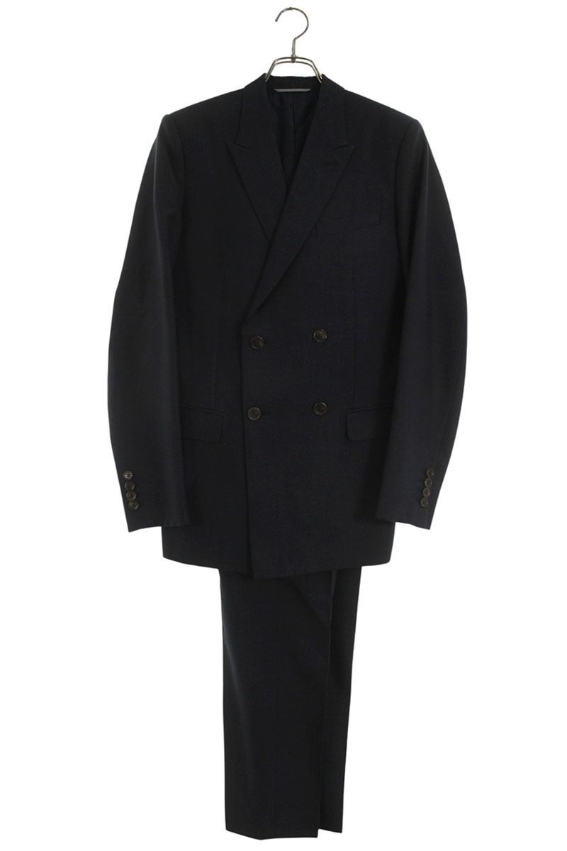 クリスチャンディオール DIOR 大きさ:46R  933C701A4554 ダブルブレストチェックスーツ(米国海軍)【102062】【BS99】【メンズ】【中古】bb384#rinkan*D