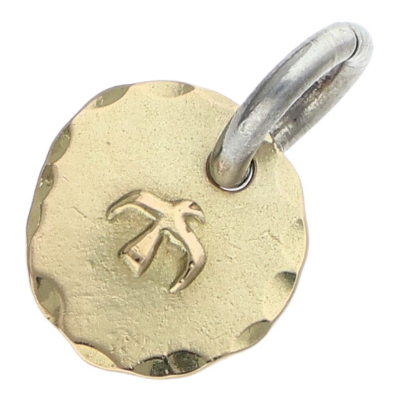 ゴローズ goro's　サイズ:大 全金メタル 大 オールド叩きネックレストップ(ゴールド 1.45g)【102062】【HJ08】【小物】【中古】bb30#rinkan*B ｜RINKAN