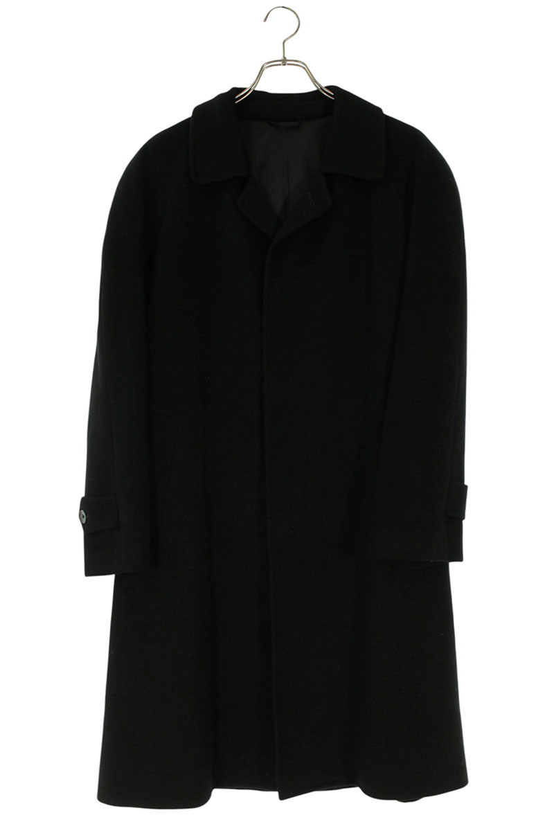 イヴサンローラン YVES SAINT LAURENT 大きさ:C92-W80-T170 カシミヤロングコート(黒いこと)【102062】【BS99】【メンズ】【中古】bb455#rinkan*B