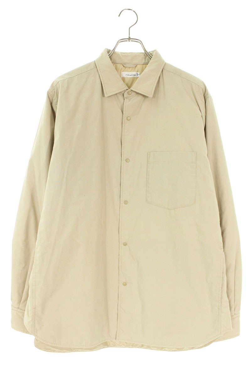 ナナミカ nanamica　 サイズ:L S24FG053 Insulation Shirt Jacket 中綿シャツジャケットブルゾン(ベージュ)【102062】【BS99】【メンズ】【中古】bb51#rinkan*A