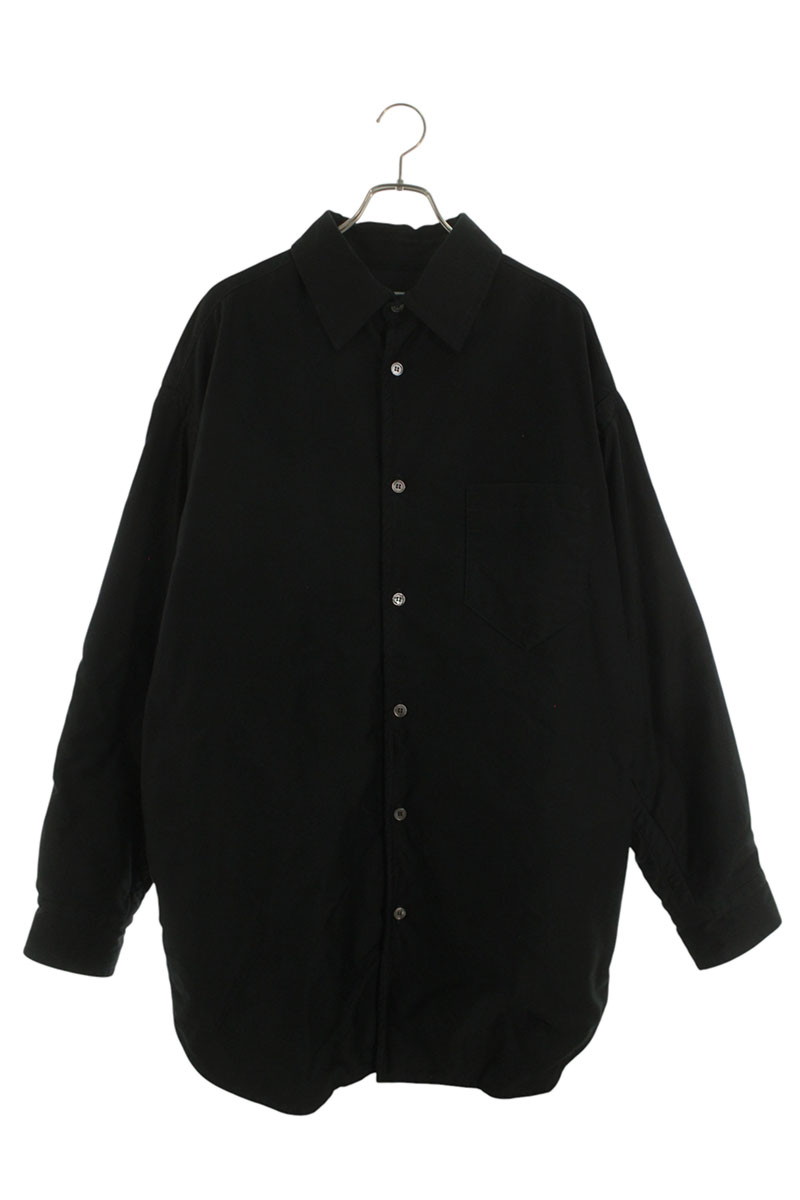 メゾンマルジェラ Maison Margiela　サイズ:50 24AW S50DT0046 オーバーサイズ中綿入り長袖シャツ(ブラック)【102062】【SB01】【メンズ】【中古】bb18#rinkan*B｜RINKAN