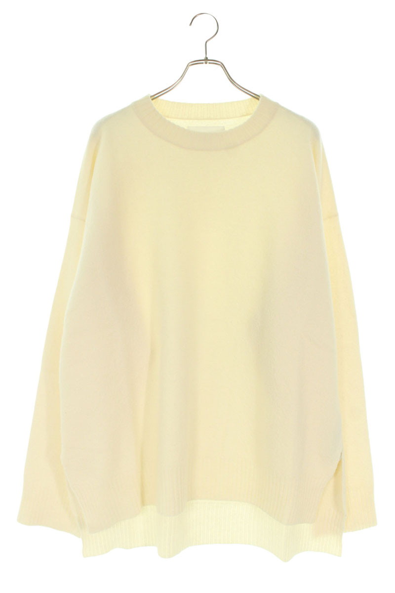 ジルサンダー JILSANDER　 サイズ:52 J22GP0117 サイドスリットニット(ホワイト)【102062】【BS99】【メンズ】【中古】bb18#rinkan*B