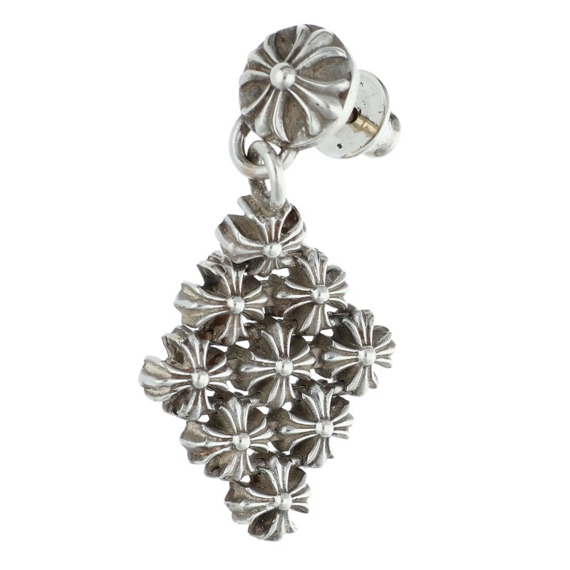 クロムハーツ Chrome Hearts   CHAIN MAIL チェーン店電子メール しろがね色ピアス(しろがね色 5.56g)【402062】【SS07】【小物】【中古】bb30#rinkan*B