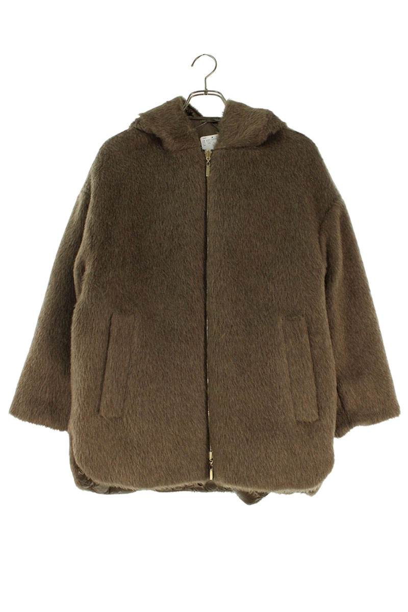 マックスマーラ MaxMara　 サイズ:34 The Cube 25294861356 アルパカ ナイロンリバーシブルダウンコート(ブラウン)【102062】【BS99】【レディース】【中古】bb51#rinkan*S