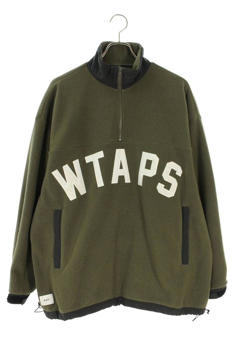 ダブルタップス WTAPS　 サイズ:1 182ATDT-CSM19 ロゴワッペンフリースブルゾン(カーキ)【302062】【BS99】【メンズ】【中古】bb410#rinkan*B