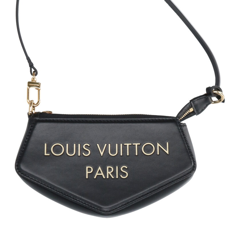 ルイヴィトン LOUISVUITTON　 M82459 ポシェット エクソン デボスロゴレザーショルダーバッグ(ブラック)【312062】【BS99】【小物】【中古】bb429#rinkan*A
