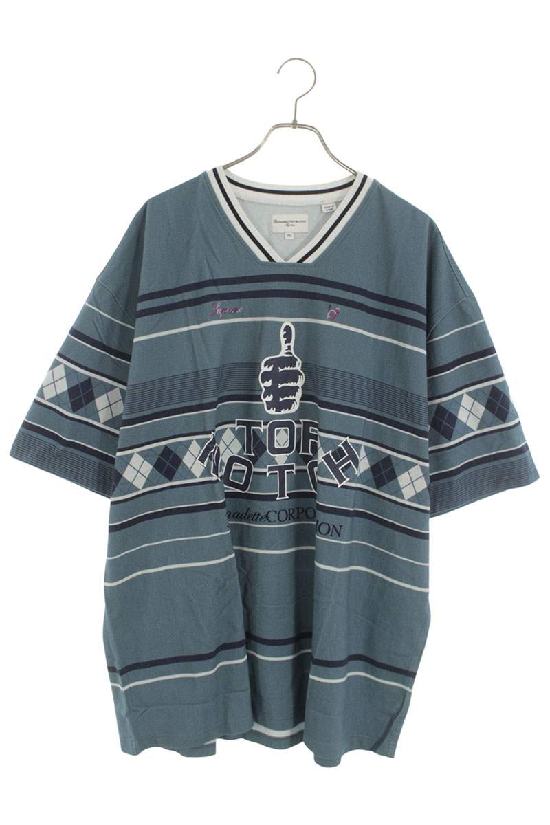 シュプリーム SUPREME サイズ:XL 23SS Bernadette Corporation Pique Soccer バーナデットコーポレーションピケサッカーTシャツ(ブルー調)【302062】【OM10】【メンズ】【中古】bb14#rinkan*S|RINKAN