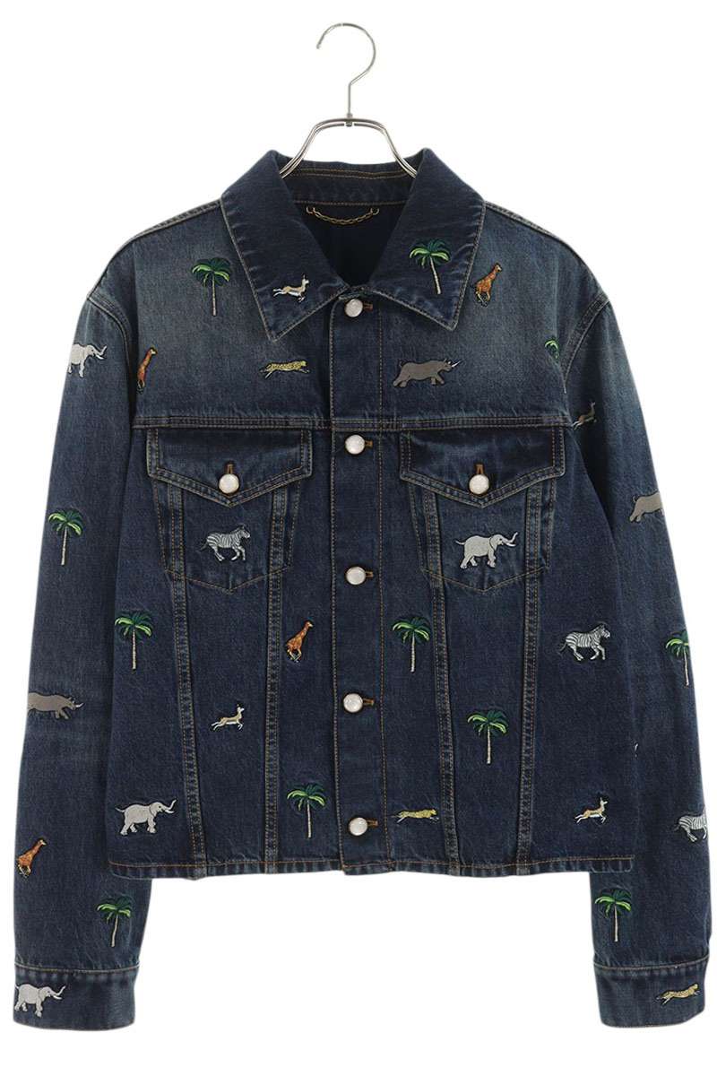 ルイヴィトン LOUISVUITTON 大いさ:50  26SS  RM261M XY3 HUA92W 毛の荒物刺しゅうジーンズ上衣(インディゴ)【414062】【SB01】【メンズ】【新古品】bb78#rinkan*N