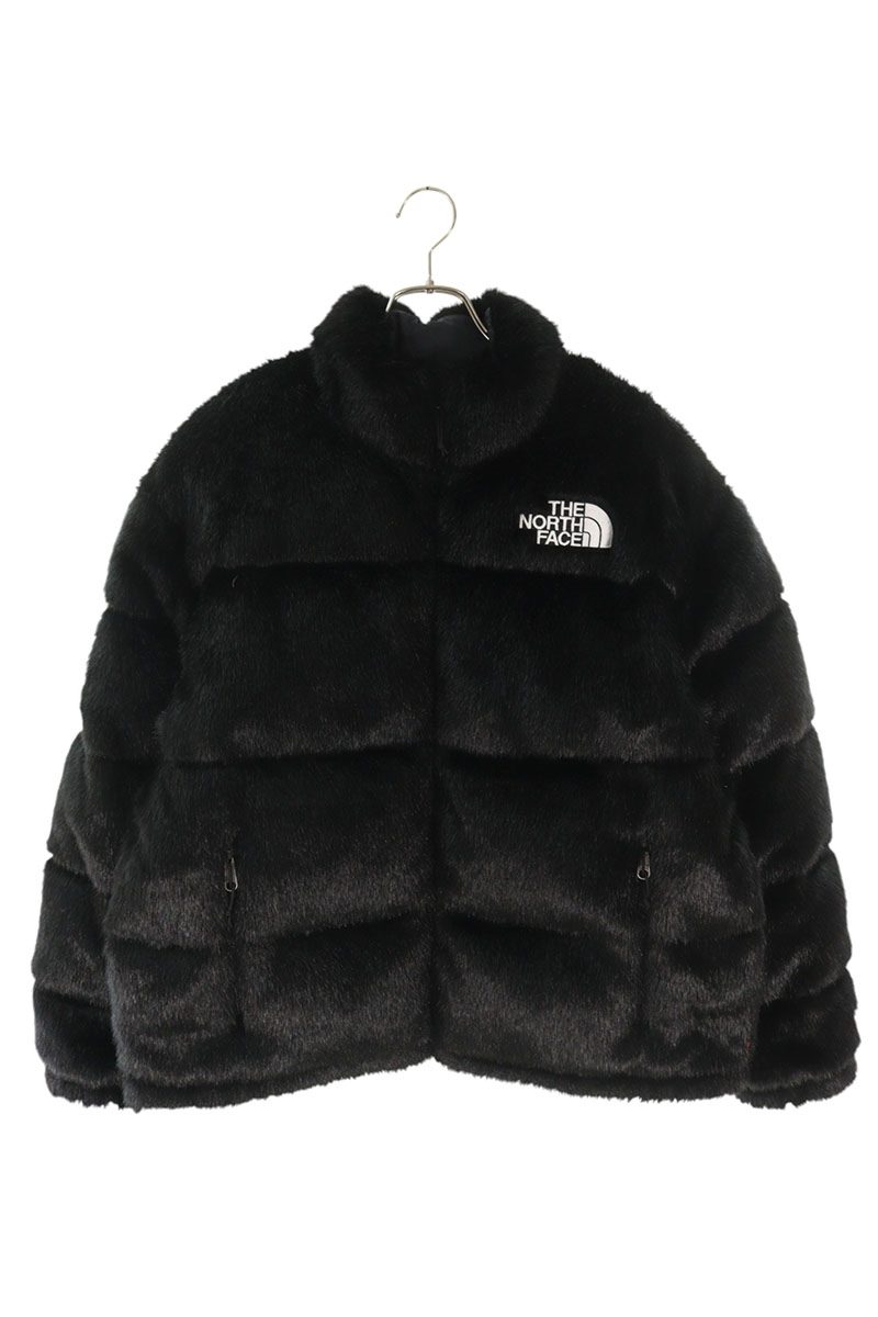 シュプリーム SUPREME ×ノースフェイス THE NORTH FACE サイズ:M 20AW Faux Fur Nuptse Jacket フェイクファーヌプシダウンジャケット(ブラック)【602062】【SB01】【メンズ】【中古】bb344#rinkan*B |RINKAN