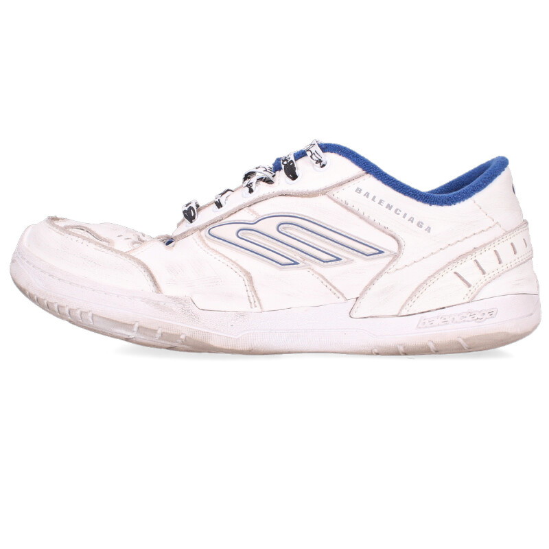 バレンシアガ BALENCIAGA　サイズ:41 Hamptons ハンプトンズスニーカー(ホワイト&times;ブルー)【502062】【SB01】【メンズ】【小物】【中古】bb132#rinkan*B｜RINKAN