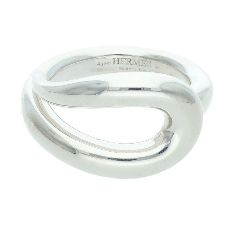 エルメス HERMES 大きさ:56/15号  Licol しろがね色輪っか(しろがね色 12.79g)【312062】【OM10】【小物】【中古】bb209#rinkan*B