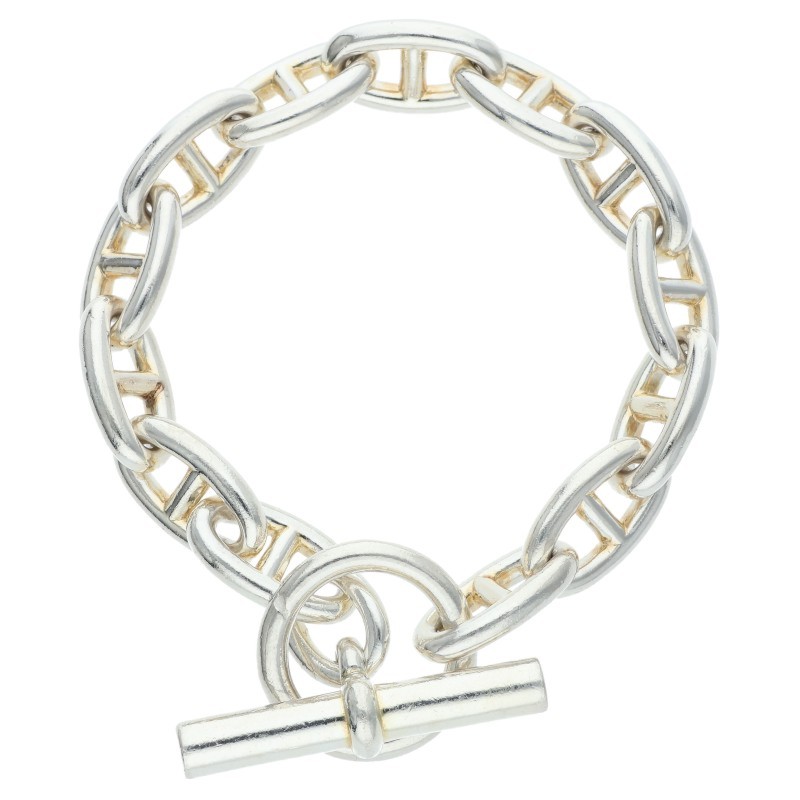 エルメス HERMES　 サイズ:13LINK Chaine d'Ancre GM シェーヌダンクルGMシルバーブレスレット(シルバー 70.94g)【312062】【SS13】【小物】【中古】bb132#rinkan*B