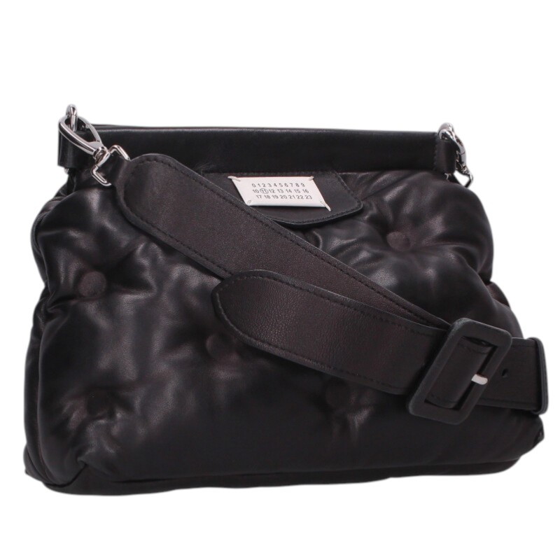 メゾンマルジェラ Maison Margiela   SB1WG0028 Glam Slam グラムスラムレザーショルダーバッグ(黒いこと)【802062】【SB01】【小物】【中古】bb429#rinkan*B メンズバッグ-バッグ-ショルダーバッグ・メッセンジャーバッグ