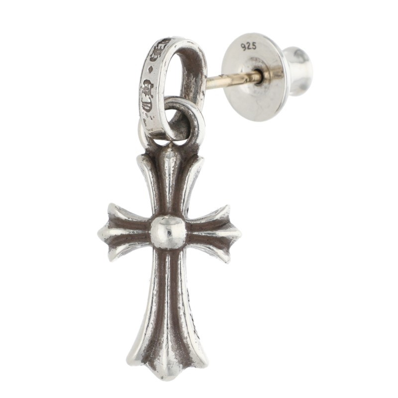 クロムハーツ Chrome Hearts   BBY F PPRCHN ベイビーファットドロップ しろがね色ピアス(しろがね色 2.43g)【105062】【HJ12】【小物】【中古】bb212#rinkan*B