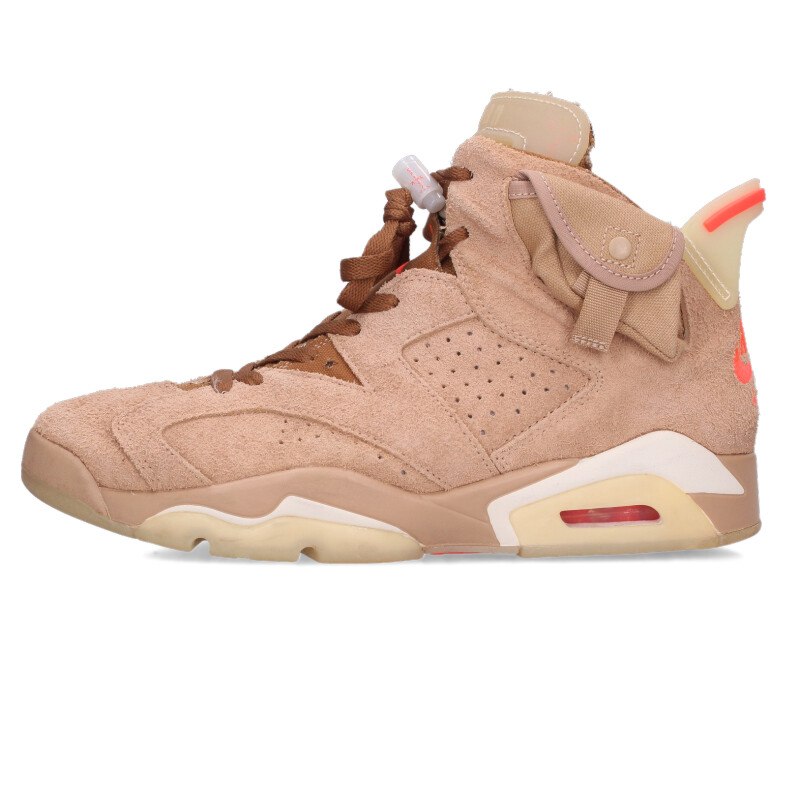 ナイキ NIKE ×トラヴィススコット Travis Scott 大きさ:27.5珊  AIR JORDAN 6 SP BRITISH KHAKI DH0690-200 エアジョーダン6ブリティッシュカーキスニーカー(赤銅色調)【802062】【SB01】【メンズ】【小物】【中古】bb187#rinkan*B