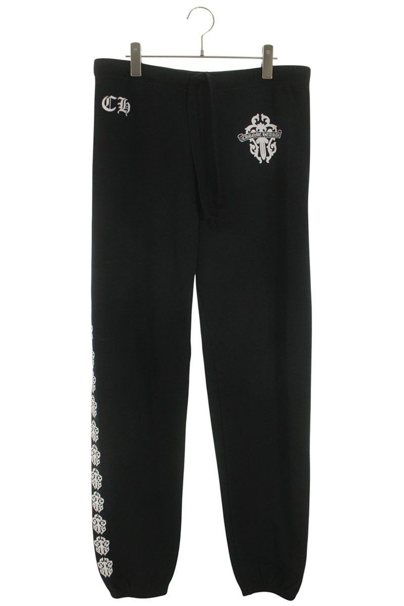 クロムハーツ Chrome Hearts　 サイズ:L ダガープリントスウェットロングパンツ(ブラック)【902062】【SJ02】【メンズ】【中古】bb415#rinkan*B