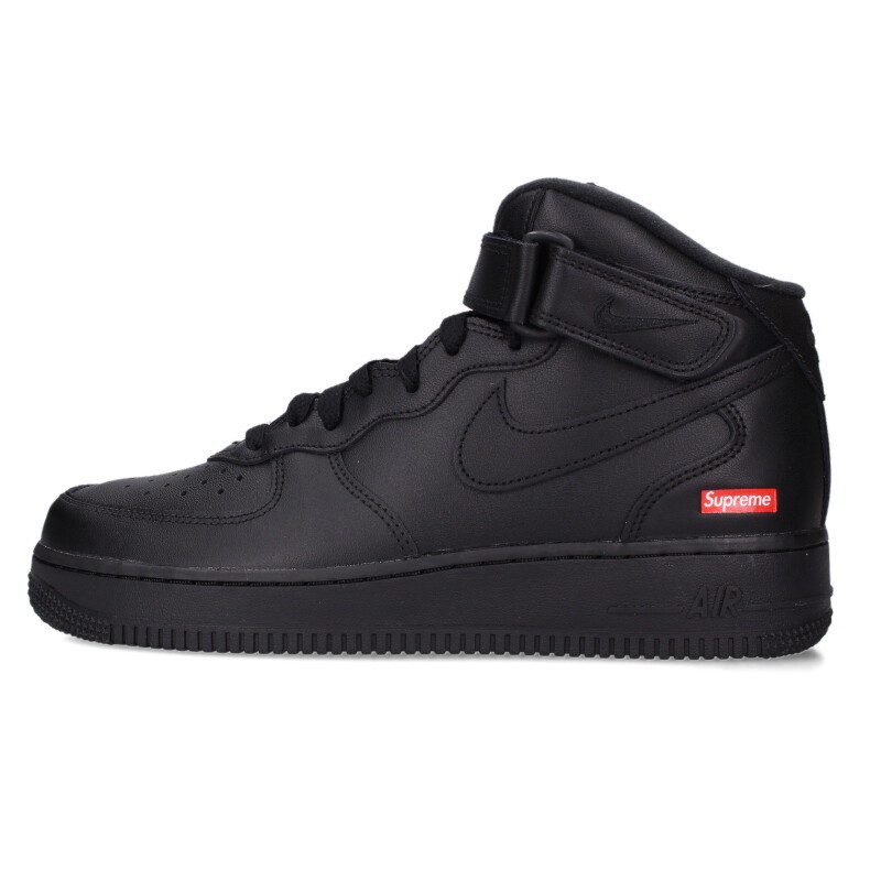 ナイキ NIKE ×シュプリーム SUPREME 大きさ:26.5珊  AIR FORCE 1 MID SP FZ8784-001 空軍1ミッドスニーカー(黒いこと)【103062】【BS99】【メンズ】【小物】【中古】bb187#rinkan*A